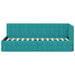 Cadru de pat colțar cu headboard Turcoaz 80 cm x 200 cm Catifea - WALTI WALTI