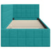 Cadru de pat colțar cu headboard Turcoaz 80 cm x 200 cm Catifea - WALTI WALTI