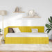 Cadru de pat colțar cu headboard Galben 90 cm x 190 cm Catifea - WALTI WALTI