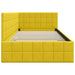 Cadru de pat colțar cu headboard Galben 90 cm x 190 cm Catifea - WALTI WALTI