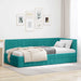 Cadru de pat colțar cu headboard Turcoaz 90 cm x 190 cm Catifea - WALTI WALTI