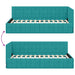 Cadru de pat colțar cu headboard Turcoaz 90 cm x 190 cm Catifea - WALTI WALTI