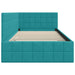 Cadru de pat colțar cu headboard Turcoaz 90 cm x 190 cm Catifea - WALTI WALTI