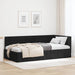 Cadru de pat colțar cu headboard Negru 90 cm x 200 cm Catifea - WALTI WALTI