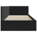 Cadru de pat colțar cu headboard Negru 90 cm x 200 cm Catifea - WALTI WALTI