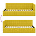 Cadru de pat colțar cu headboard Galben 90 cm x 200 cm Catifea - WALTI WALTI
