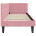Cadru de pat colțar cu headboard Roz 80 cm x 200 cm Catifea - WALTI WALTI