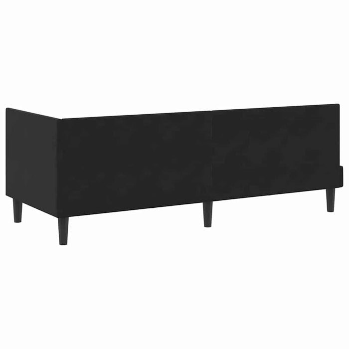 Cadru de pat colțar cu headboard Negru 80 cm x 200 cm Catifea - WALTI WALTI