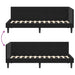 Cadru de pat colțar cu headboard Negru 80 cm x 200 cm Catifea - WALTI WALTI