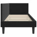 Cadru de pat colțar cu headboard Negru 80 cm x 200 cm Catifea - WALTI WALTI