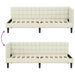 Cadru de pat colțar cu headboard Crem 80 cm x 200 cm Catifea - WALTI WALTI