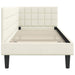 Cadru de pat colțar cu headboard Crem 80 cm x 200 cm Catifea - WALTI WALTI