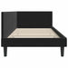 Cadru de pat colțar cu headboard Negru 90 cm x 200 cm Catifea - WALTI WALTI
