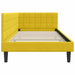 Cadru de pat colțar cu headboard Galben 90 cm x 200 cm Catifea - WALTI WALTI