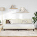 Cadru de pat colțar cu headboard Crem 90 cm x 200 cm Catifea - WALTI WALTI