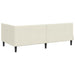 Cadru de pat colțar cu headboard Crem 90 cm x 200 cm Catifea - WALTI WALTI