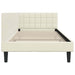 Cadru de pat colțar cu headboard Crem 90 cm x 200 cm Catifea - WALTI WALTI
