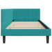 Cadru de pat colțar cu headboard Turcoaz 90 cm x 200 cm Catifea - WALTI WALTI