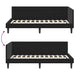 Cadru de pat colțar cu headboard Negru 100 cm x 200 cm Catifea - WALTI WALTI