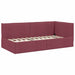 Cadru de pat colțar cu headboard Roșu Vin 80 x 200 cm țesătură - WALTI WALTI