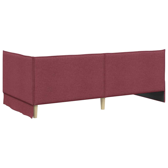Cadru de pat colțar cu headboard Roșu Vin 80 x 200 cm țesătură - WALTI WALTI
