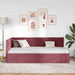 Cadru de pat colțar cu headboard Roșu Vin 90 x 190 cm țesătură - WALTI WALTI