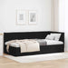 Cadru de pat colțar cu headboard Negru 100 x 200 cm țesătură - WALTI WALTI