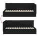Cadru de pat colțar cu headboard Negru 100 x 200 cm țesătură - WALTI WALTI