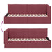 Cadru de pat colțar cu headboard Roșu Vin 100 x 200 cm țesătură - WALTI WALTI