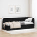 Cadru de pat colțar cu headboard Negru 80 x 200 cm țesătură - WALTI WALTI