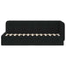Cadru de pat colțar cu headboard Negru 80 x 200 cm țesătură - WALTI WALTI