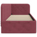 Cadru de pat colțar cu headboard Roșu Vin 80 x 200 cm țesătură - WALTI WALTI