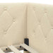 Cadru de pat colțar cu headboard Crem 80 x 200 cm țesătură - WALTI WALTI