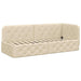 Cadru de pat colțar cu headboard Crem 80 x 200 cm țesătură - WALTI WALTI