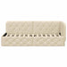 Cadru de pat colțar cu headboard Crem 80 x 200 cm țesătură - WALTI WALTI