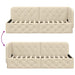 Cadru de pat colțar cu headboard Crem 80 x 200 cm țesătură - WALTI WALTI