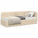 Cadru de pat colțar cu headboard Crem 80 x 200 cm țesătură - WALTI WALTI