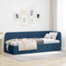 Cadru de pat colțar cu headboard albastru 80 x 200 cm țesătură - WALTI WALTI