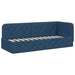 Cadru de pat colțar cu headboard albastru 80 x 200 cm țesătură - WALTI WALTI