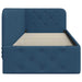Cadru de pat colțar cu headboard albastru 80 x 200 cm țesătură - WALTI WALTI