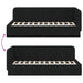 Cadru de pat colțar cu headboard Negru 90 x 190 cm țesătură - WALTI WALTI
