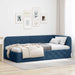 Cadru de pat colțar cu headboard albastru 90 x 190 cm țesătură - WALTI WALTI