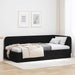 Cadru de pat colțar cu headboard Negru 90 x 200 cm țesătură - WALTI WALTI