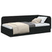Cadru de pat colțar cu headboard Negru 90 x 200 cm țesătură - WALTI WALTI
