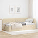 Cadru de pat colțar cu headboard Crem 90 x 200 cm țesătură - WALTI WALTI
