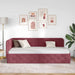 Cadru de pat colțar cu headboard Roșu Vin 100 x 200 cm țesătură - WALTI WALTI