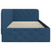 Cadru de pat colțar cu headboard albastru 100 x 200 cm țesătură - WALTI WALTI
