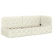 Cadru de pat colțar cu headboard Crem 80 x 200 cm Catifea - WALTI WALTI