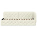 Cadru de pat colțar cu headboard Crem 80 x 200 cm Catifea - WALTI WALTI