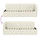 Cadru de pat colțar cu headboard Crem 80 x 200 cm Catifea - WALTI WALTI